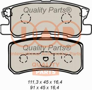 IAP QUALITY PARTS 704-12027 - Тормозные колодки, дисковые, комплект autospares.lv