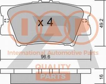 IAP QUALITY PARTS 704-17059P - Тормозные колодки, дисковые, комплект autospares.lv