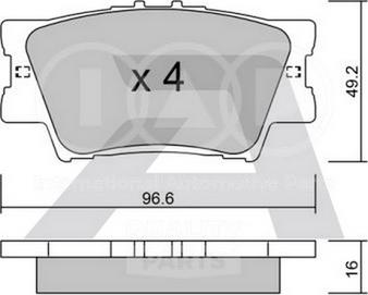 IAP QUALITY PARTS 704-17059 - Тормозные колодки, дисковые, комплект autospares.lv