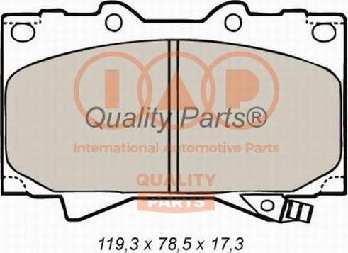 IAP QUALITY PARTS 704-17052P - Тормозные колодки, дисковые, комплект autospares.lv