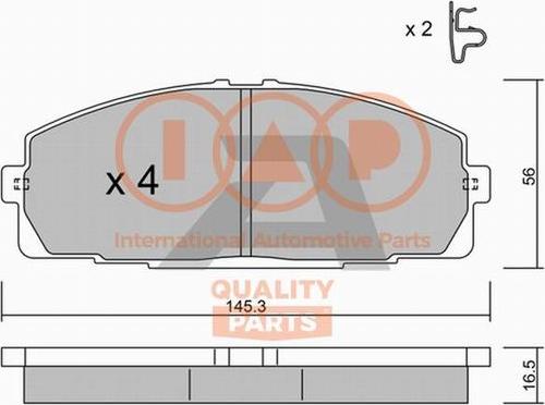 IAP QUALITY PARTS 704-17064P - Тормозные колодки, дисковые, комплект autospares.lv