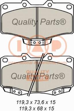IAP QUALITY PARTS 704-17060 - Тормозные колодки, дисковые, комплект autospares.lv