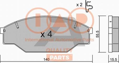 IAP QUALITY PARTS 704-17061P - Тормозные колодки, дисковые, комплект autospares.lv