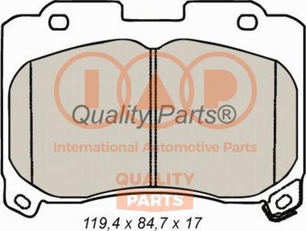 IAP QUALITY PARTS 704-17068 - Тормозные колодки, дисковые, комплект autospares.lv