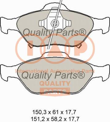 IAP QUALITY PARTS 704-17004 - Тормозные колодки, дисковые, комплект autospares.lv
