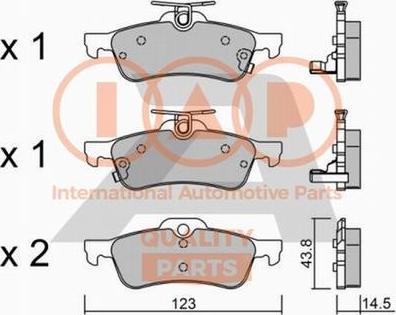 IAP QUALITY PARTS 704-17005P - Тормозные колодки, дисковые, комплект autospares.lv