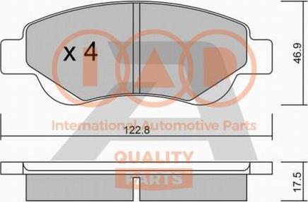 IAP QUALITY PARTS 704-17006P - Тормозные колодки, дисковые, комплект autospares.lv