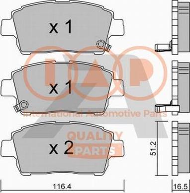 IAP QUALITY PARTS 704-17001P - Тормозные колодки, дисковые, комплект autospares.lv