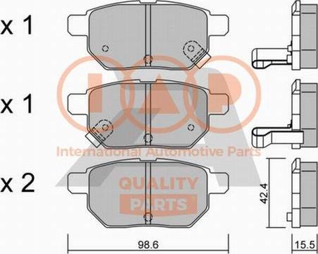 IAP QUALITY PARTS 704-17008P - Тормозные колодки, дисковые, комплект autospares.lv