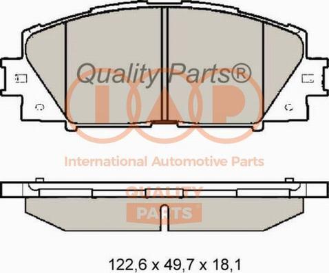 IAP QUALITY PARTS 704-17007X - Тормозные колодки, дисковые, комплект autospares.lv