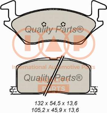 IAP QUALITY PARTS 704-17088 - Тормозные колодки, дисковые, комплект autospares.lv