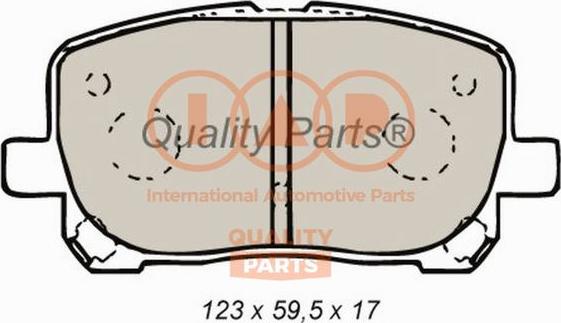 IAP QUALITY PARTS 704-17083P - Тормозные колодки, дисковые, комплект autospares.lv