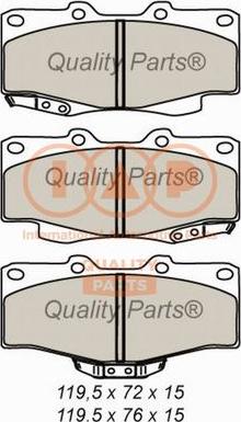 IAP QUALITY PARTS 704-17070 - Тормозные колодки, дисковые, комплект autospares.lv