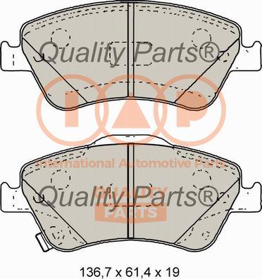 IAP QUALITY PARTS 704-17196 - Тормозные колодки, дисковые, комплект autospares.lv