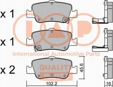 IAP QUALITY PARTS 704-17197P - Тормозные колодки, дисковые, комплект autospares.lv