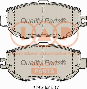 IAP QUALITY PARTS 704-17140 - Тормозные колодки, дисковые, комплект autospares.lv