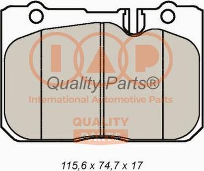 IAP QUALITY PARTS 704-17143X - Тормозные колодки, дисковые, комплект autospares.lv