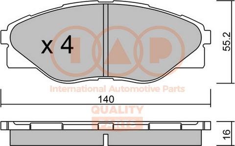 IAP QUALITY PARTS 704-17162P - Тормозные колодки, дисковые, комплект autospares.lv