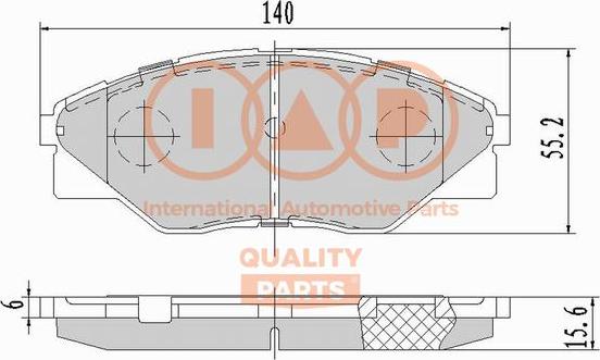 IAP QUALITY PARTS 704-17162 - Тормозные колодки, дисковые, комплект autospares.lv