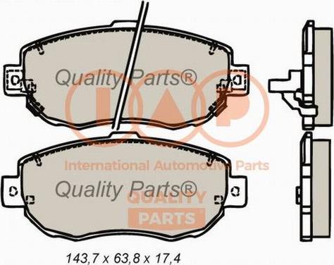 IAP QUALITY PARTS 704-17110X - Тормозные колодки, дисковые, комплект autospares.lv