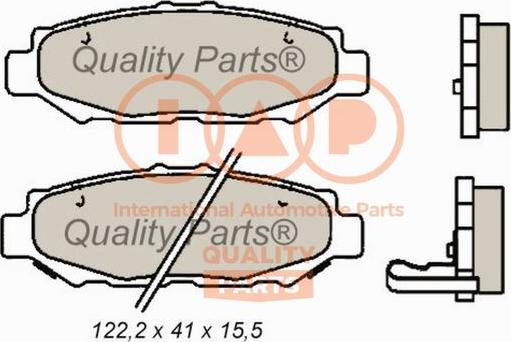 IAP QUALITY PARTS 704-17111 - Тормозные колодки, дисковые, комплект autospares.lv