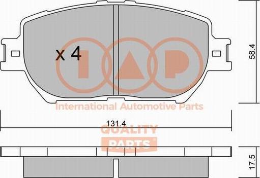 IAP QUALITY PARTS 704-17185P - Тормозные колодки, дисковые, комплект autospares.lv