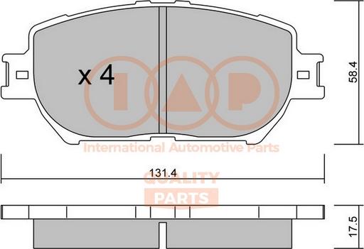 IAP QUALITY PARTS 704-17185 - Тормозные колодки, дисковые, комплект autospares.lv