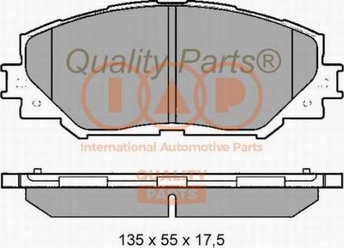 IAP QUALITY PARTS 704-17180X - Тормозные колодки, дисковые, комплект autospares.lv