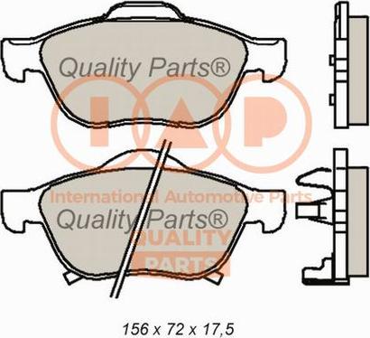 IAP QUALITY PARTS 704-17181X - Тормозные колодки, дисковые, комплект autospares.lv