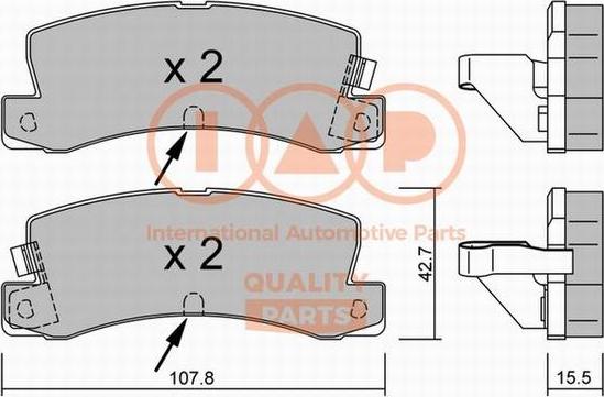 IAP QUALITY PARTS 704-17188P - Тормозные колодки, дисковые, комплект autospares.lv