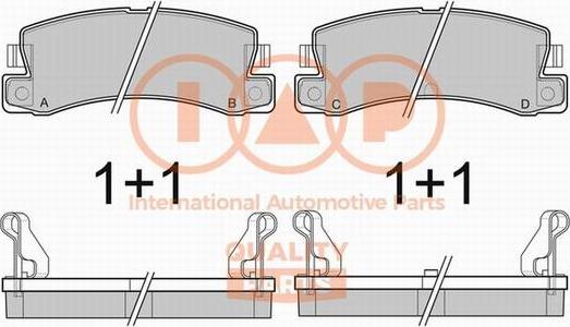 IAP QUALITY PARTS 704-17188X - Тормозные колодки, дисковые, комплект autospares.lv