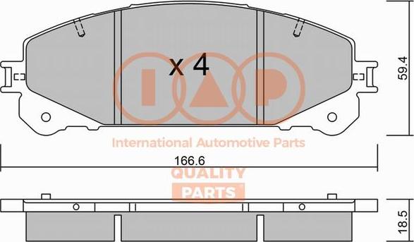 IAP QUALITY PARTS 704-17134P - Тормозные колодки, дисковые, комплект autospares.lv