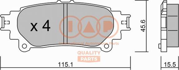 IAP QUALITY PARTS 704-17135P - Тормозные колодки, дисковые, комплект autospares.lv