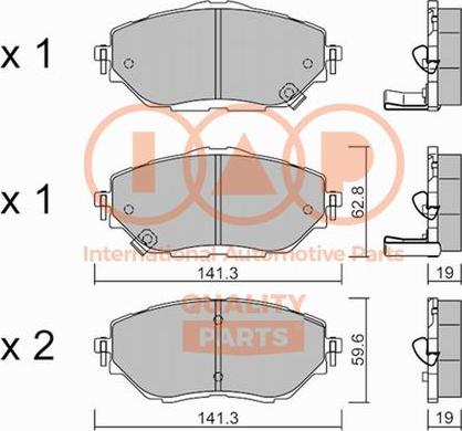 IAP QUALITY PARTS 704-17240P - Тормозные колодки, дисковые, комплект autospares.lv