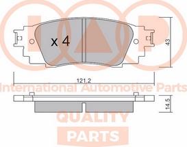 IAP QUALITY PARTS 704-17241P - Тормозные колодки, дисковые, комплект autospares.lv