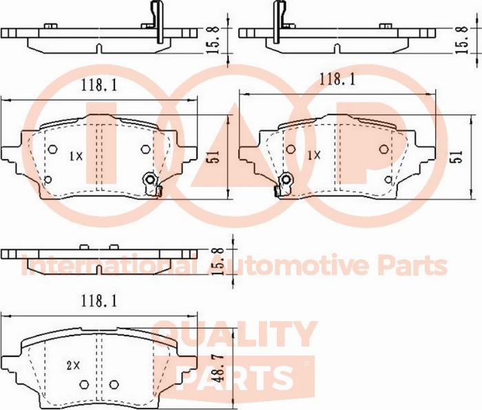 IAP QUALITY PARTS 704-17242 - Тормозные колодки, дисковые, комплект autospares.lv