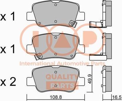 IAP QUALITY PARTS 704-17203P - Тормозные колодки, дисковые, комплект autospares.lv