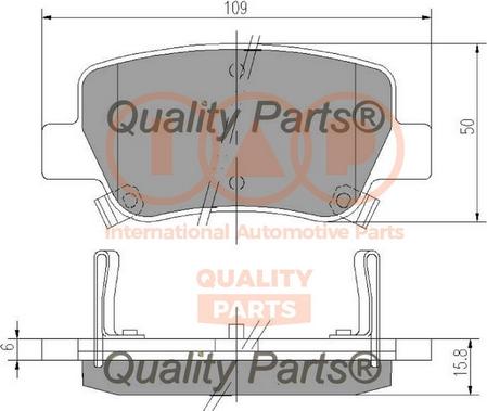 IAP QUALITY PARTS 704-17203 - Тормозные колодки, дисковые, комплект autospares.lv