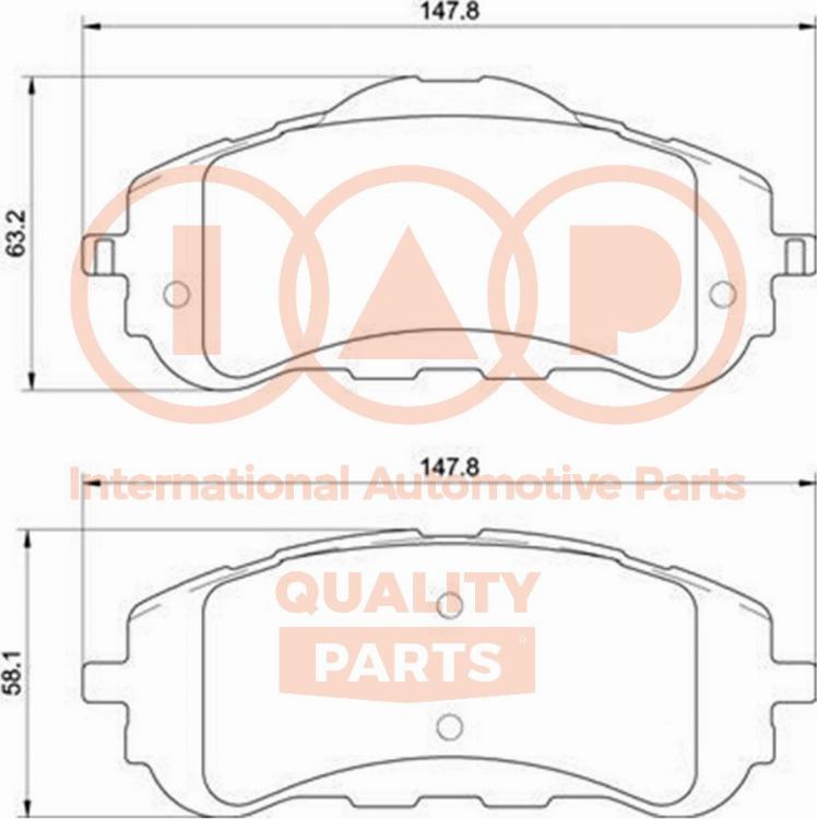 IAP QUALITY PARTS 704-17232P - Тормозные колодки, дисковые, комплект autospares.lv