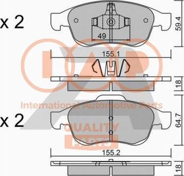 IAP QUALITY PARTS 704-29010P - Тормозные колодки, дисковые, комплект autospares.lv