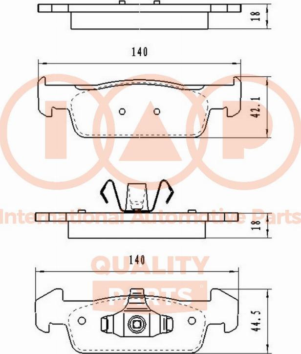 IAP QUALITY PARTS 704-29020 - Тормозные колодки, дисковые, комплект autospares.lv