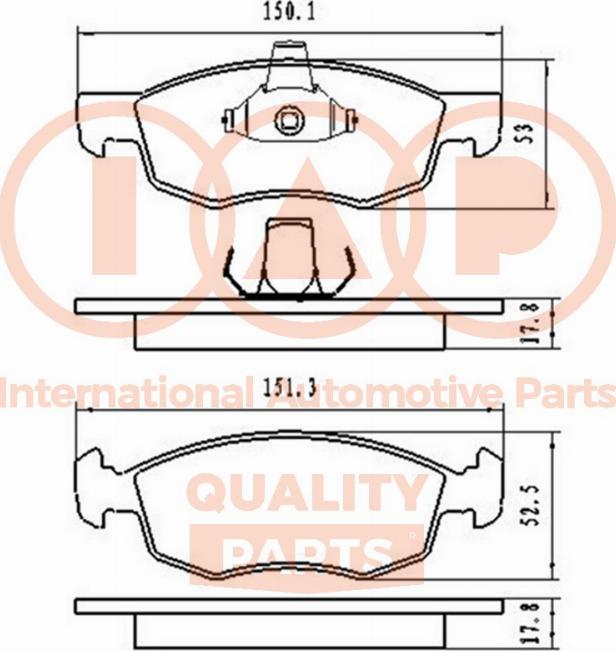 IAP QUALITY PARTS 704-29021 - Тормозные колодки, дисковые, комплект autospares.lv