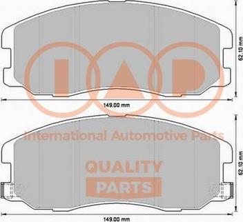 IAP QUALITY PARTS 704-20090X - Тормозные колодки, дисковые, комплект autospares.lv