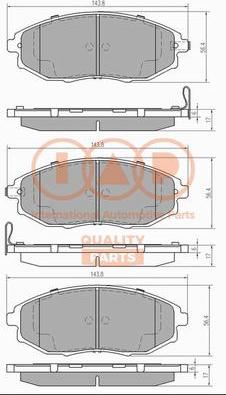 IAP QUALITY PARTS 704-20046X - Тормозные колодки, дисковые, комплект autospares.lv