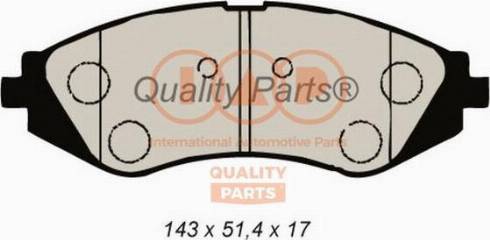 IAP QUALITY PARTS 704-20040X - Тормозные колодки, дисковые, комплект autospares.lv