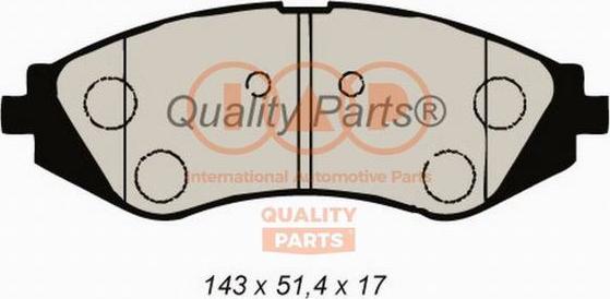 IAP QUALITY PARTS 704-20040 - Тормозные колодки, дисковые, комплект autospares.lv