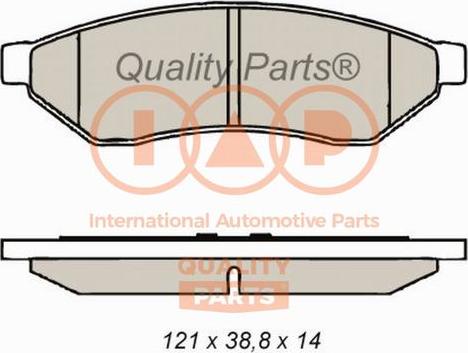 IAP QUALITY PARTS 704-20042 - Тормозные колодки, дисковые, комплект autospares.lv