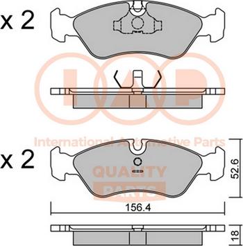 IAP QUALITY PARTS 704-20010P - Тормозные колодки, дисковые, комплект autospares.lv