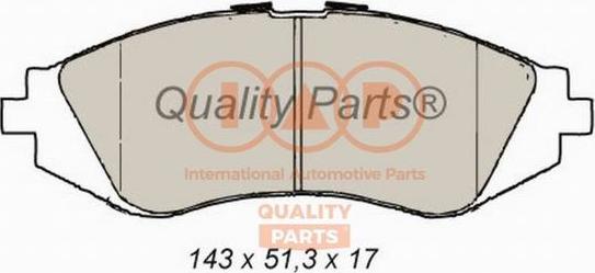 IAP QUALITY PARTS 704-20011 - Тормозные колодки, дисковые, комплект autospares.lv