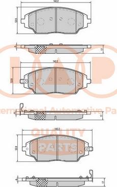 IAP QUALITY PARTS 704-20081 - Тормозные колодки, дисковые, комплект autospares.lv